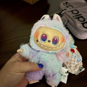 Blue and Purple Stuffed Animal Plush Toy